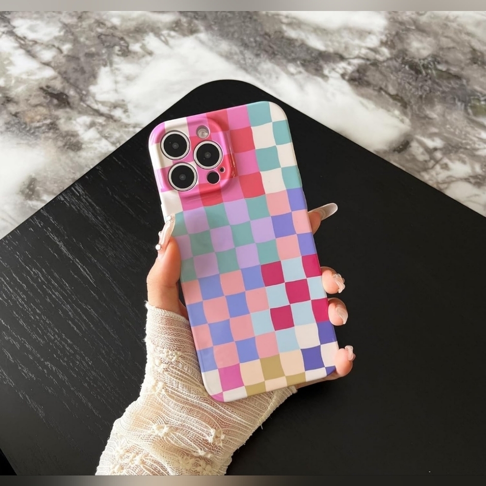 2 For 35$ NEW! Colorful Checkered Phone Case